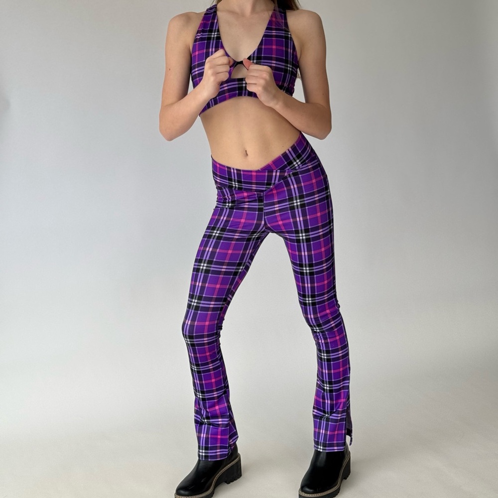 Kandi Kouture Purple Plaid set